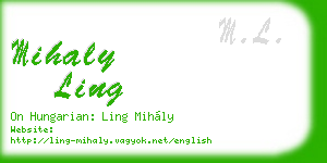 mihaly ling business card